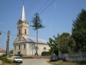  Az 1848-ra elkészült, egy hajós neoromán stílusú református templom 